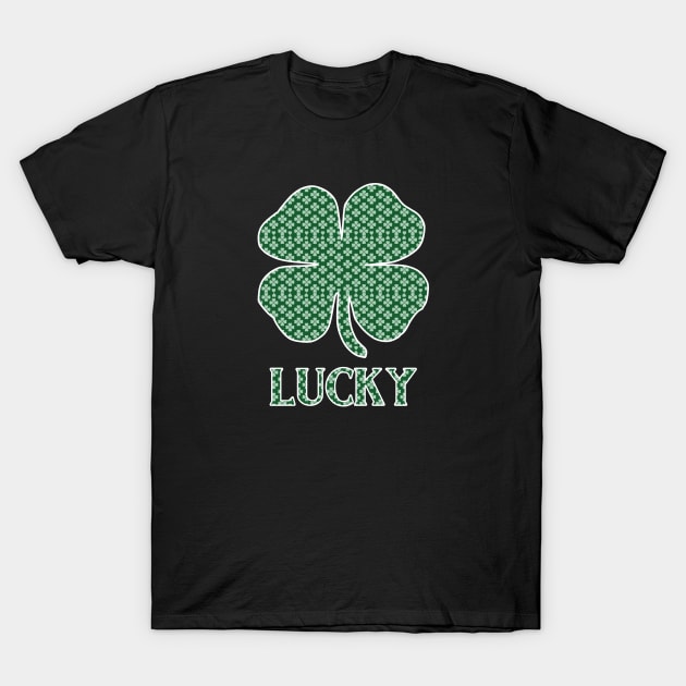 Irish Lucky Green St Patricks Day Clover T-Shirt by SpaceManSpaceLand